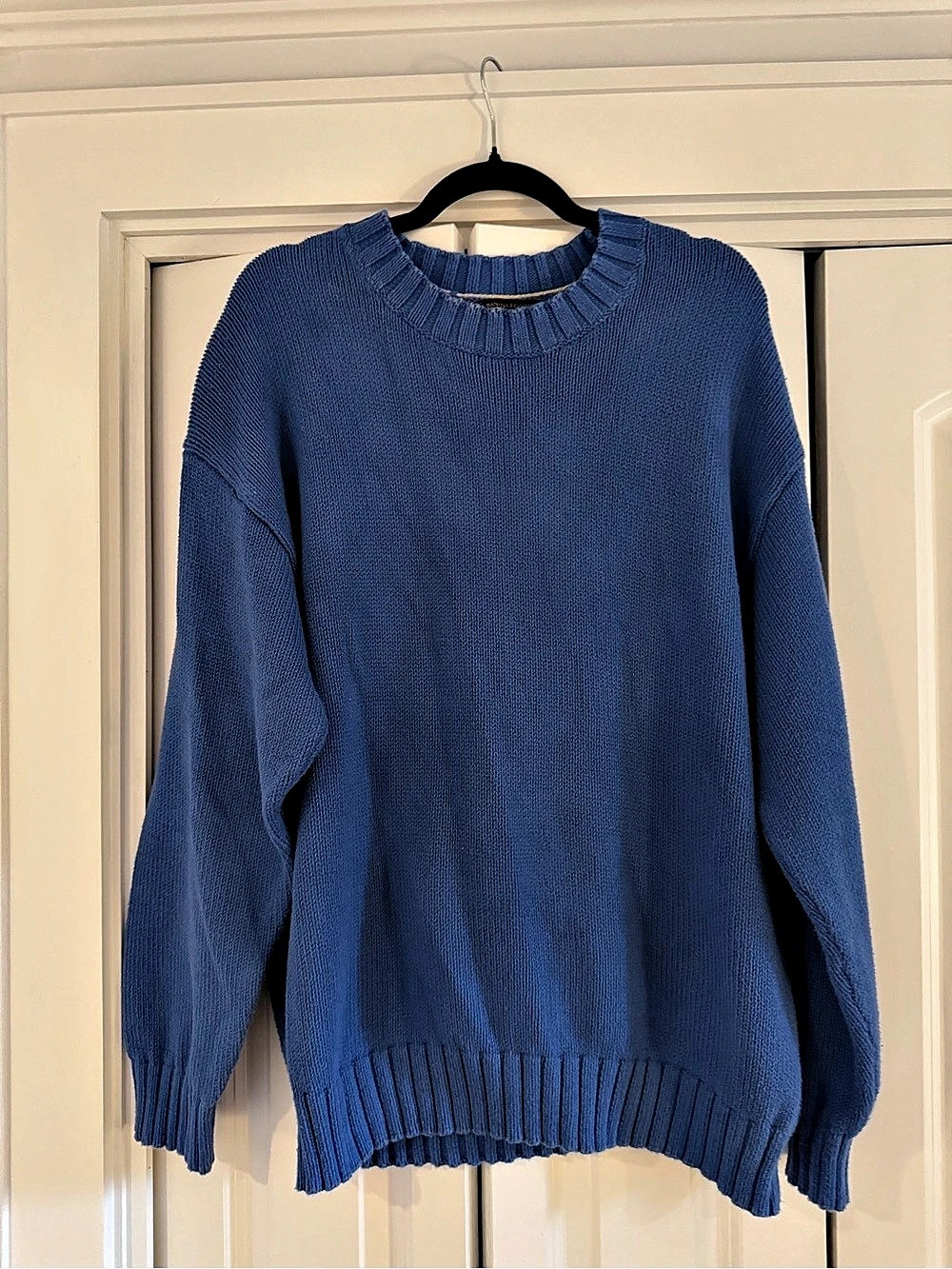 Banana Republic Organic Cotton Crew-Neck Sweater Blue